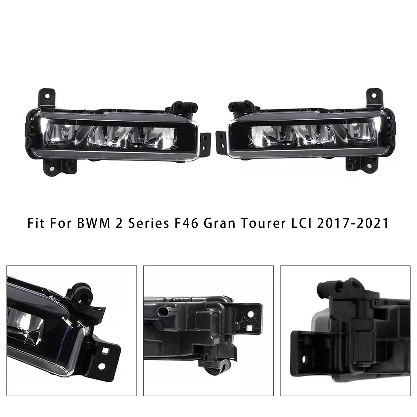 Pair LED Front Bumper Fog Lights For BMW G20 G21 X1 F48 LCI F45 F46 63178089526