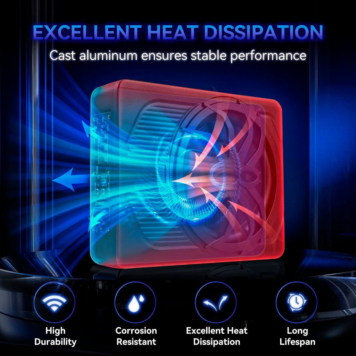 1200W Car Subwoofer 10" 12V Slim Under Seat Powered Car Subwoofer APP Control