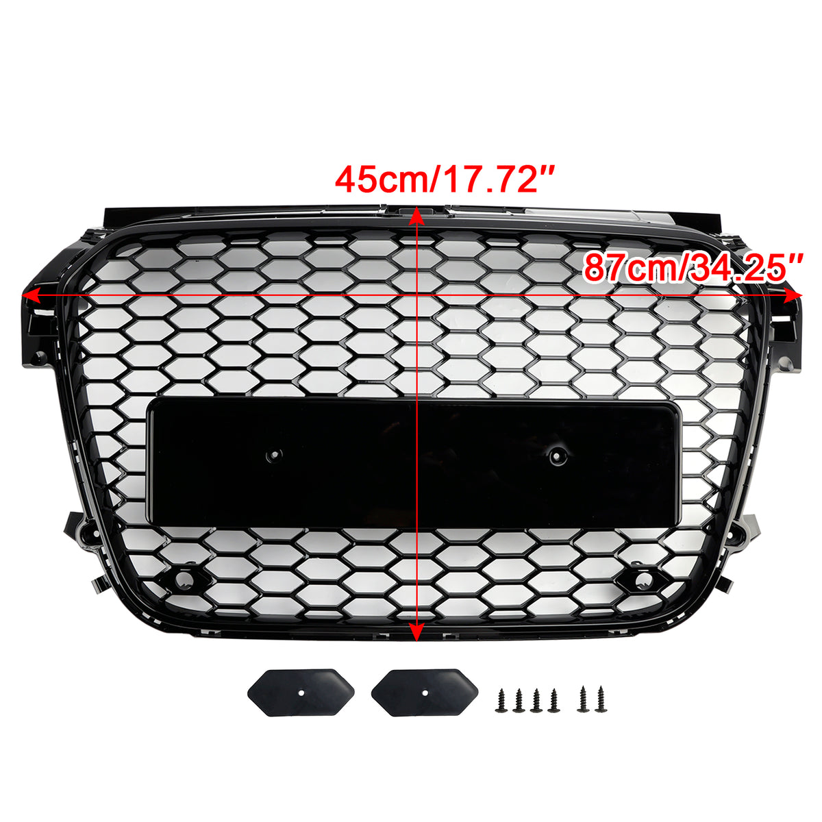 Gloss Black Front Honeycomb Bumper Grill Grille Fit Audi A1 S1 2010-2014