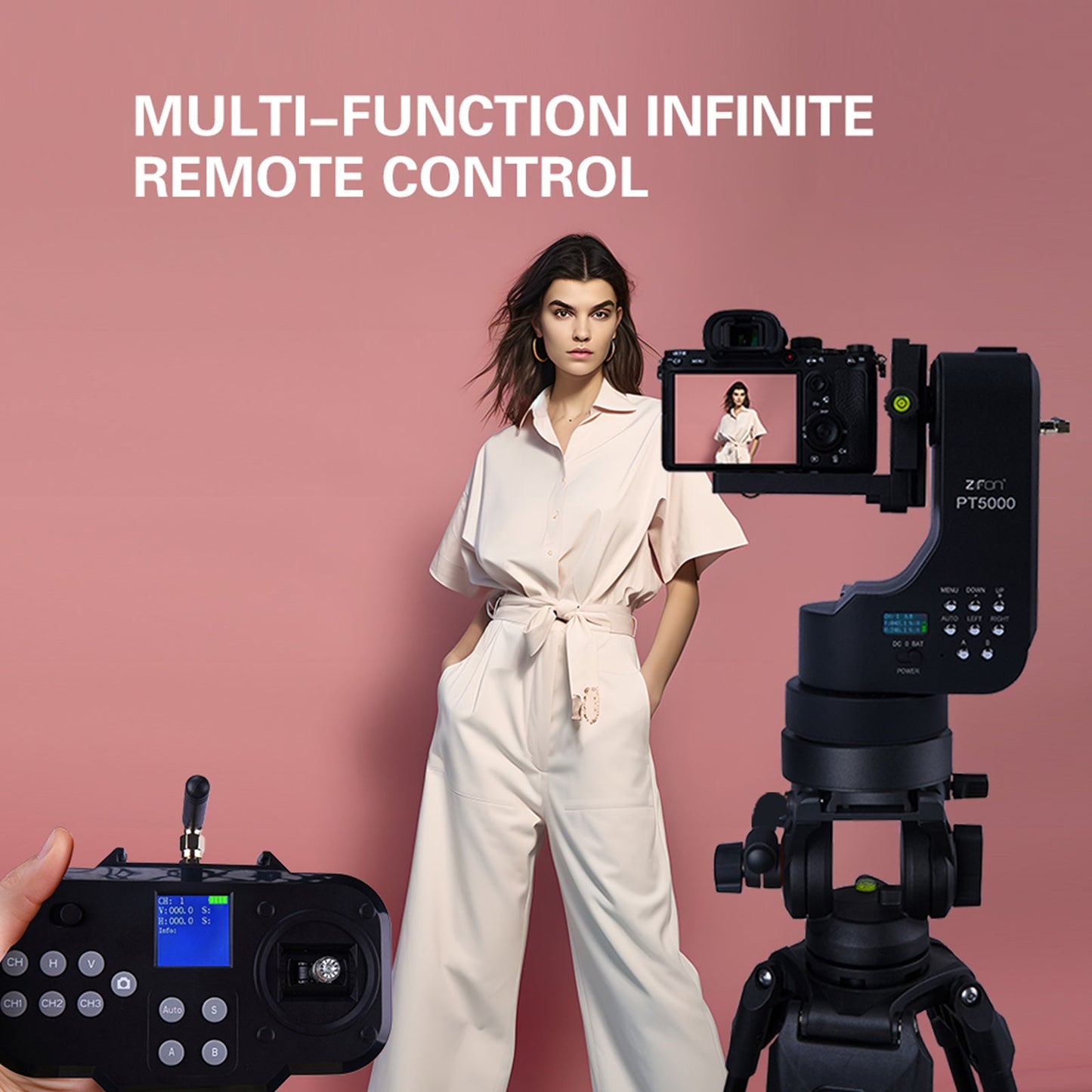 PT-5000 Camera Remote Control Electric Cloud Platform Dual Axis Micro Slr Phone