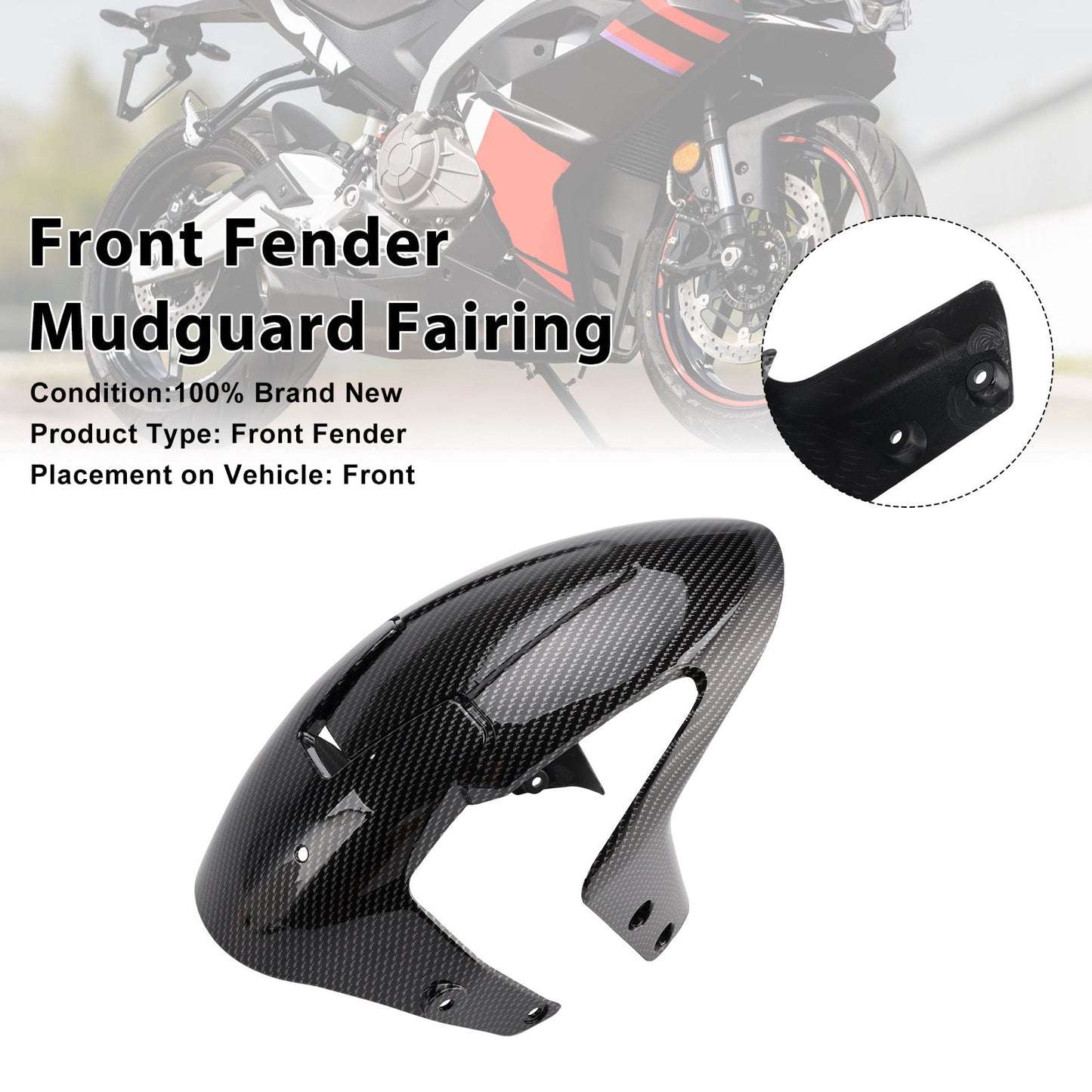 2024-2025 Aprilia RS457 RS 457 Front Fender Mudguard Fairing