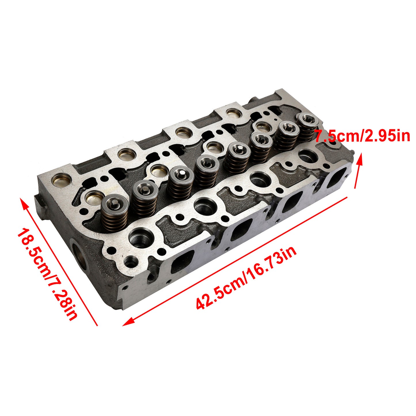 Complete Cylinder Head & Full Gasket Kit Compatible With Kubota V1902 Engine