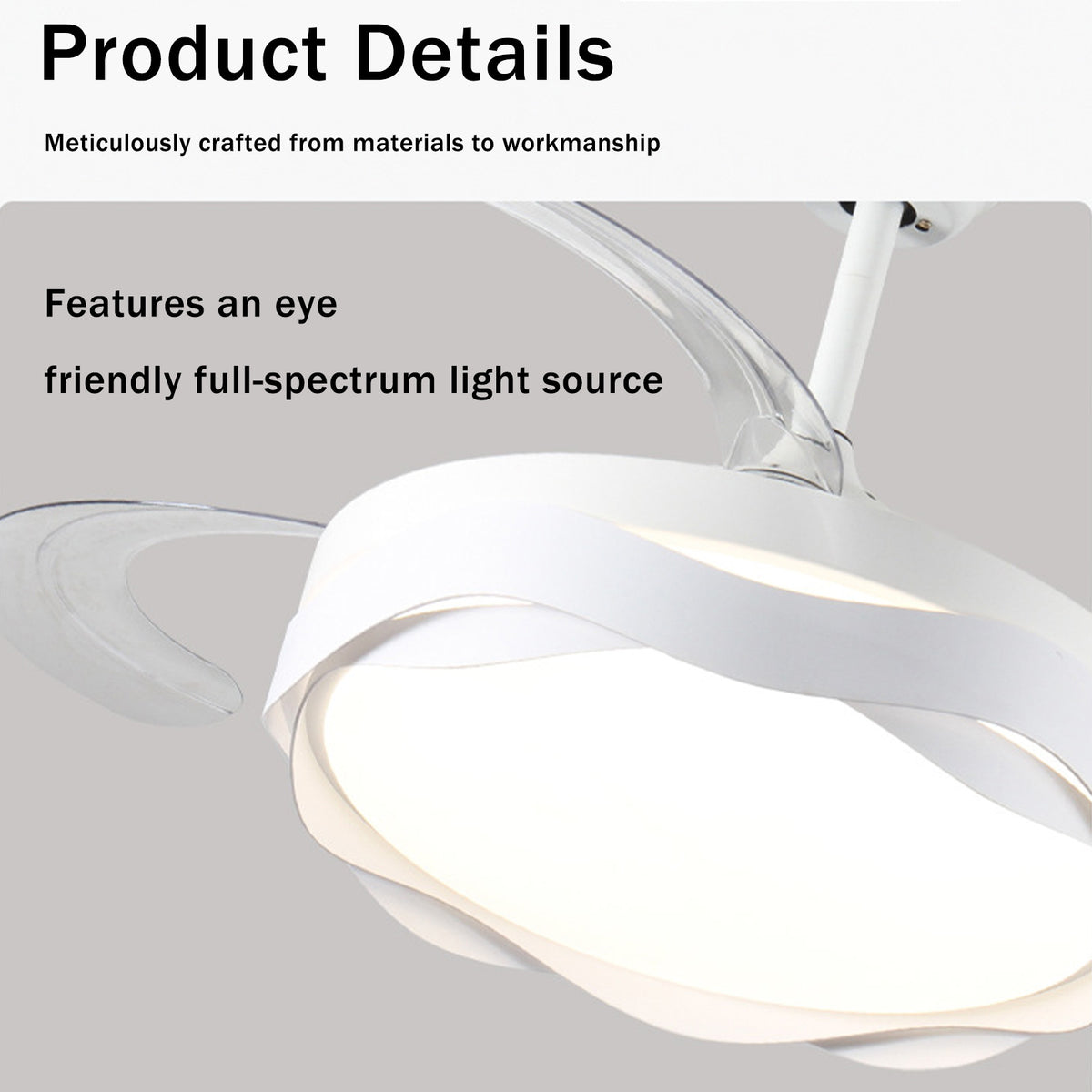 Retractable Ceiling Fan with Lights
