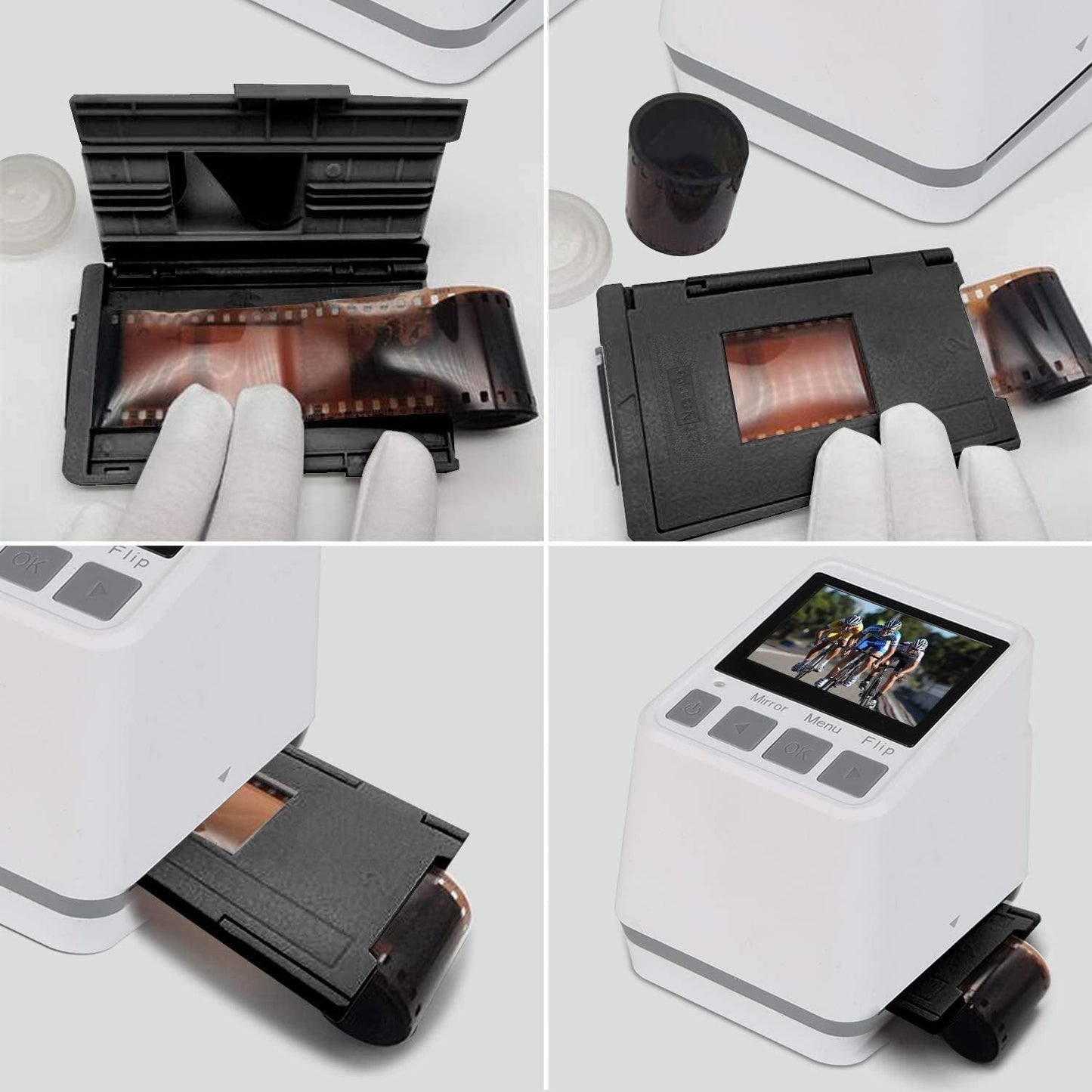 22MP Old Film Negative Film Slide Scanner Converts 126KPK/135/110/Super 8 Films