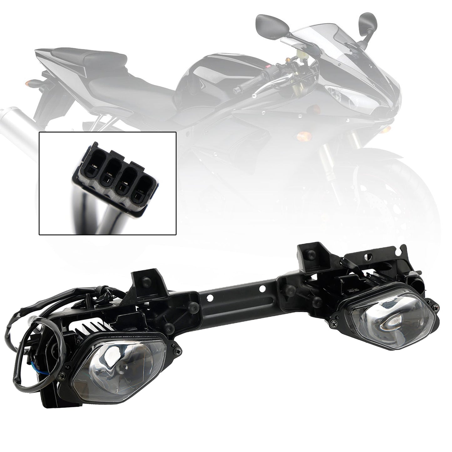 2017-2023 Yamaha Yzf-R6 Front Headlight Grille Headlamp Led Protector Clear
