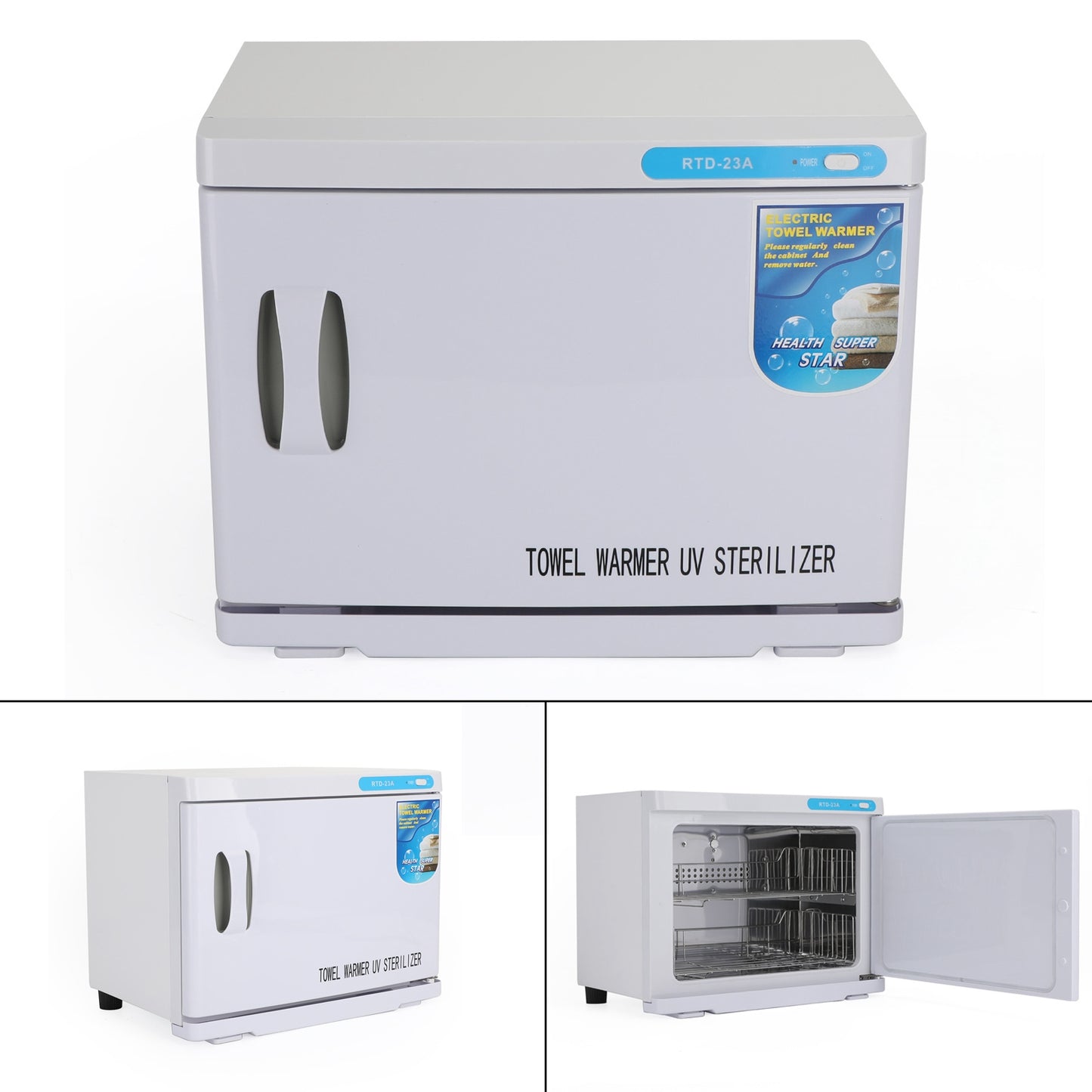 23L Hot Towel Warmer Cabinet UV Sterilizer Box Facial Salon Beauty Equipment