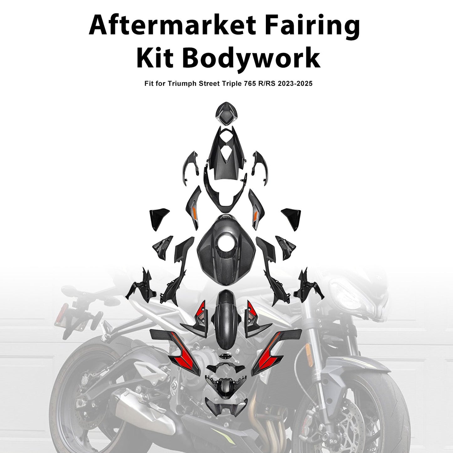 Injection Bodywork Fairing Kit for Street Triple 765 R/RS 2023-2025