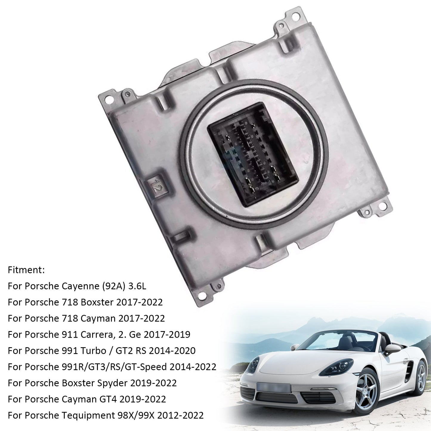 2017-2022 Porsche 718 Cayman Headlight Led Module Ballast 7PP941572BB 95861838500
