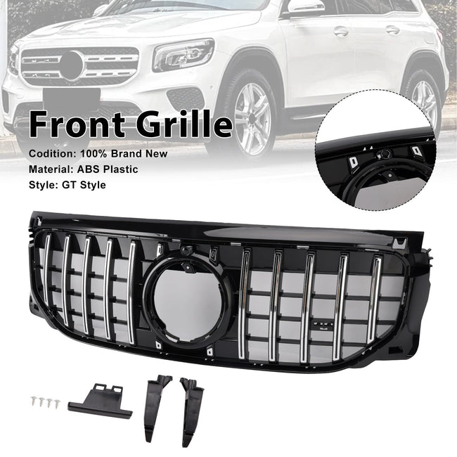 2024+ Fit Mercedes Benz GLB X247 GLB200 GLB250 Chrome+Black Front Bumper Grille