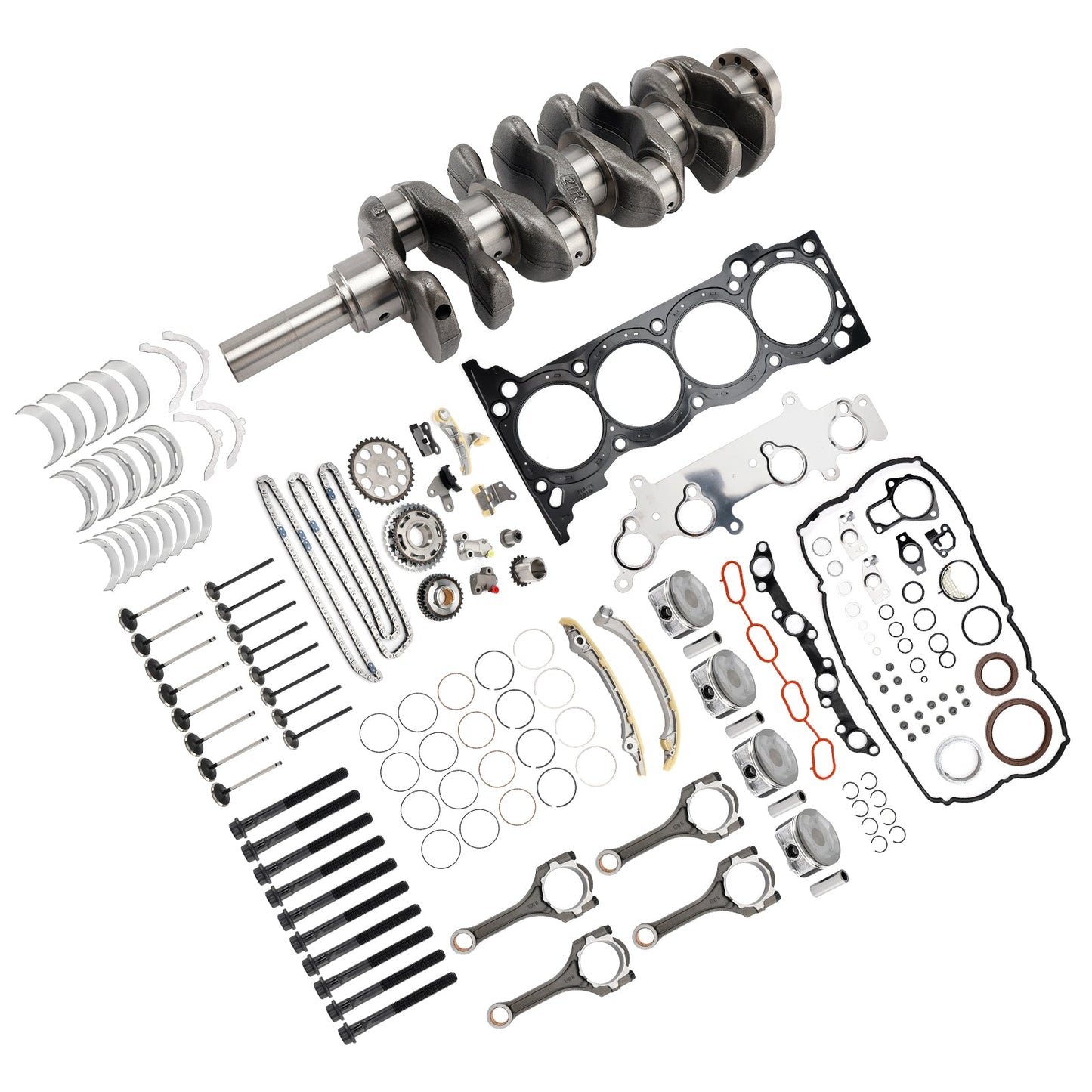 2010 TOYOTA 4RUNNER 2.7L Engine Rebuild Piston Gasket Timing Kit w/ Crankshaft Rods 13401-75020 1304175030