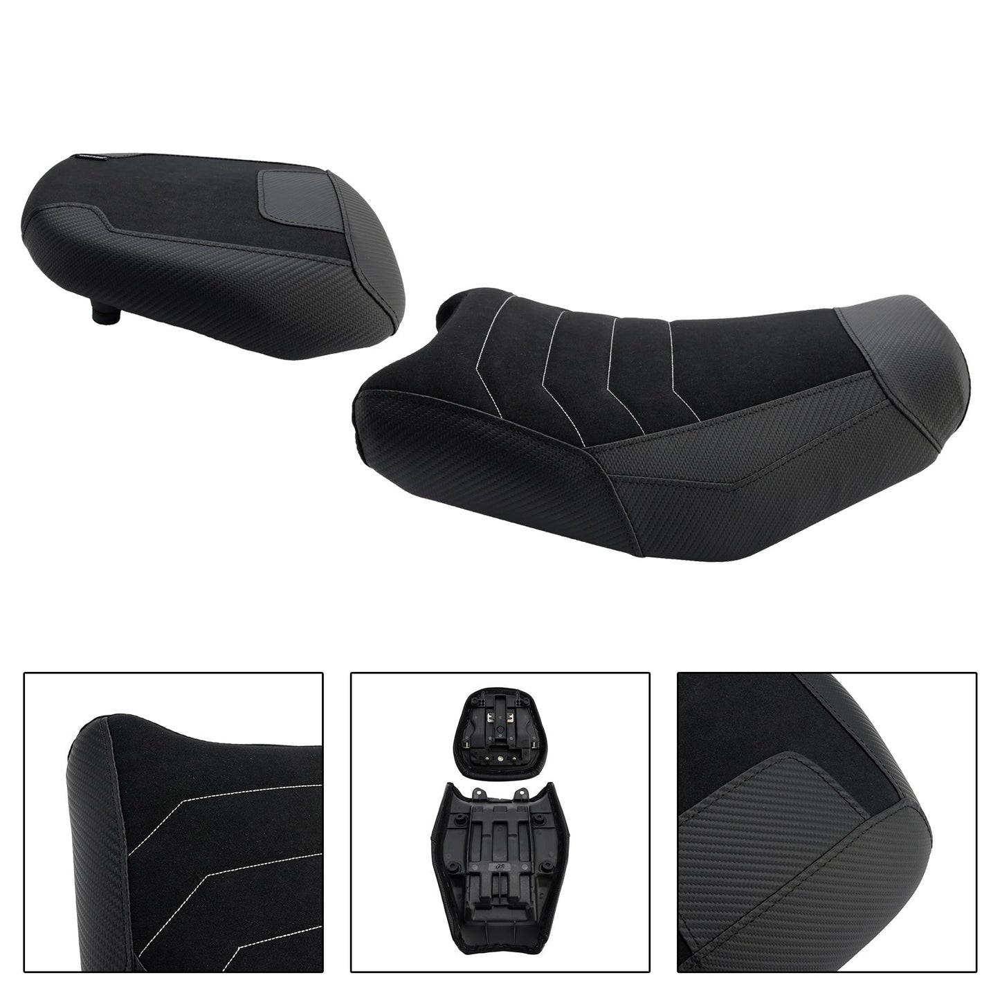 2024-2025 For Suzuki V-Strom250Sx Driver&Passenger Seat Kit Rear Cushion Black