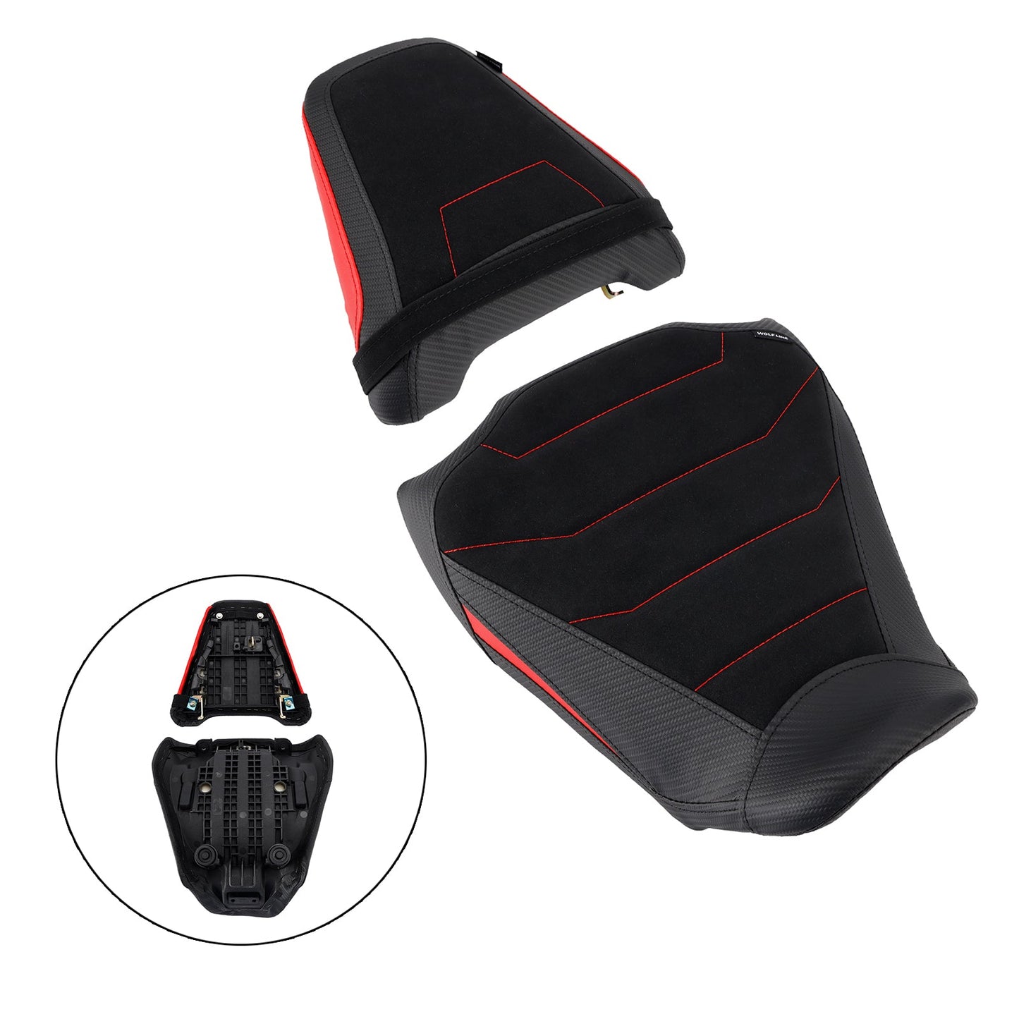 2024-2025 For Honda Cb650R Cbr650R Lower Front W/ Rear Seat Driver Pillion Red2