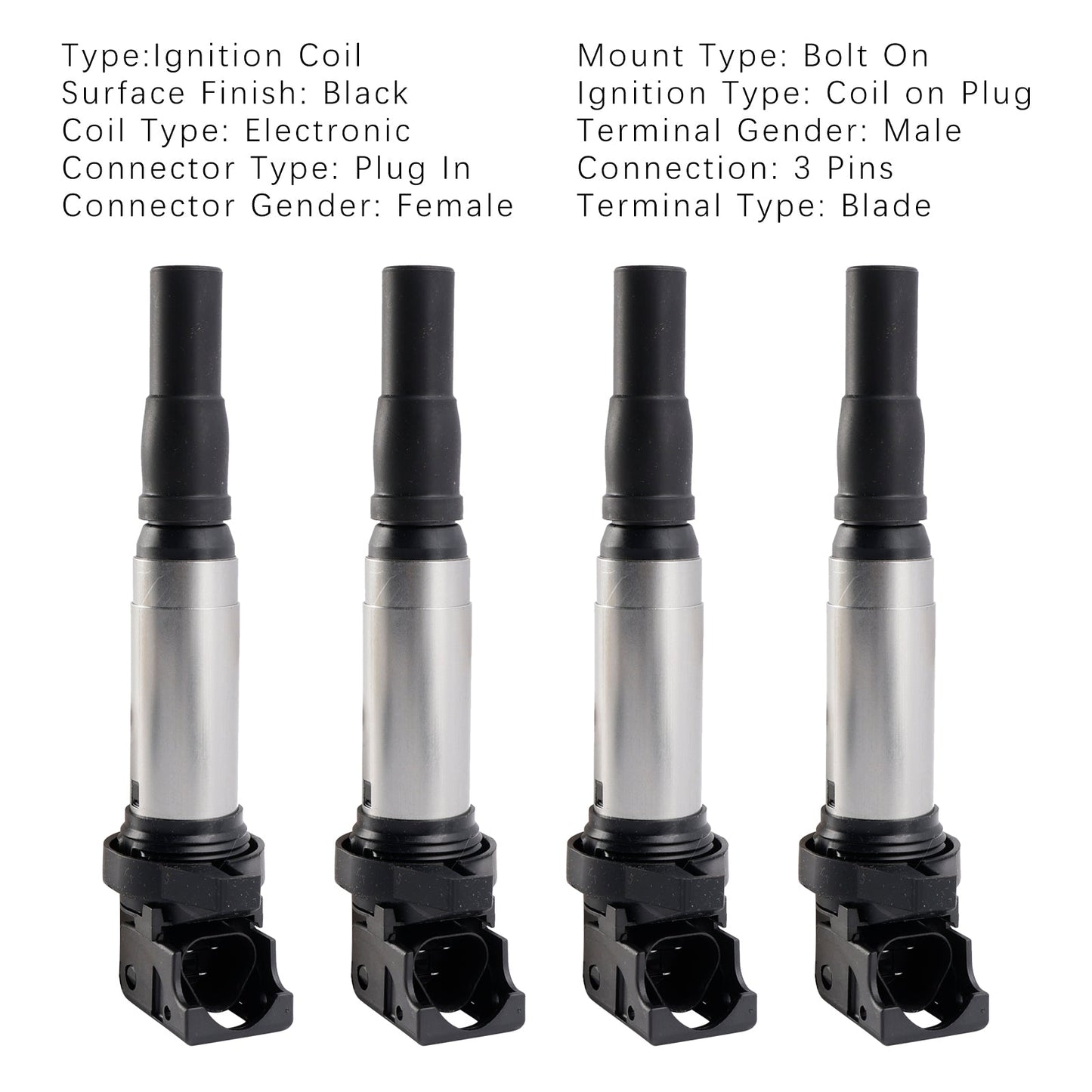 2006-2013 MINI COOPER R56 1.6 4PCS Ignition Coil 0221504800 597091,12137575010