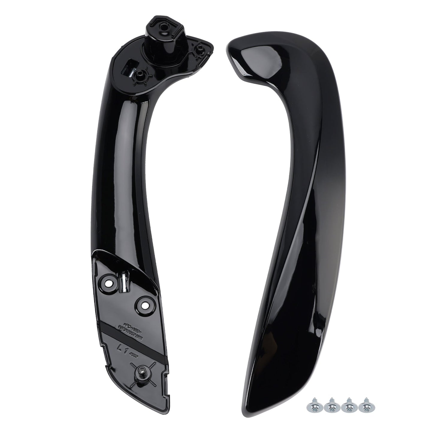 2008-2016 Renault Megane 3 Front Left Inner Door Handle Base+Cover Set Black