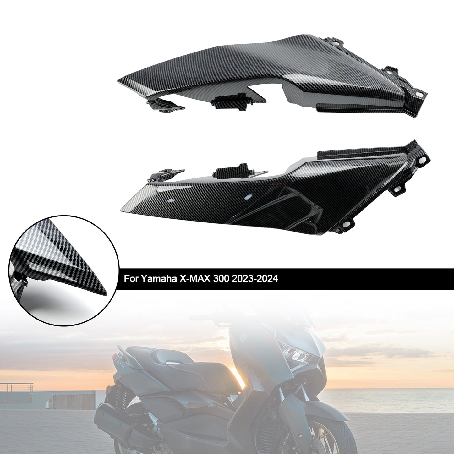 Rear Tail Side Seat Fairing Panel For Yamaha X-MAX 300 2023-2024