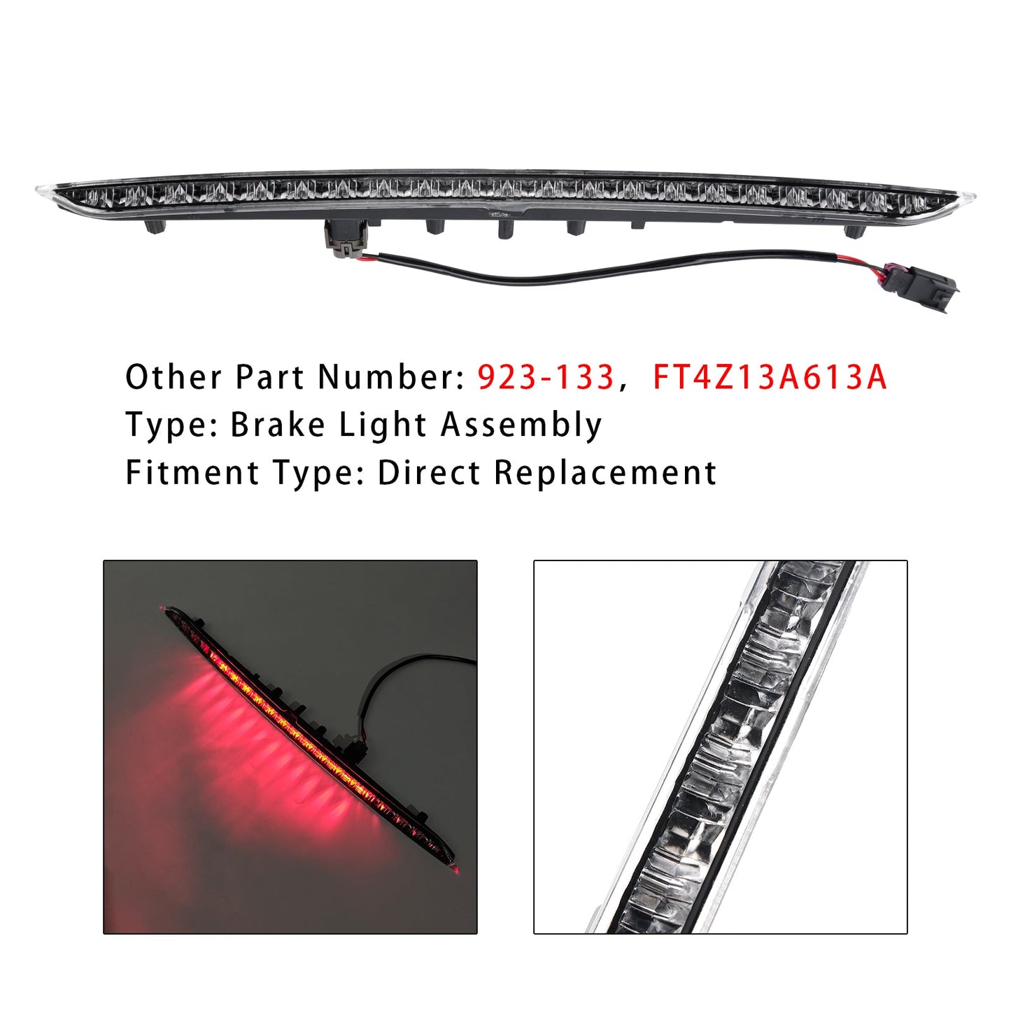 2015-2020 Ford Edge LED 3rd Third Brake Light Center Assembly 923-133