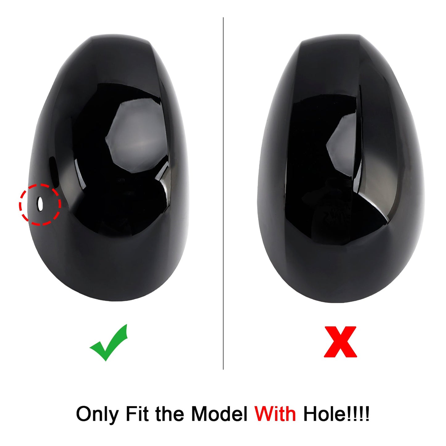 Left Mirror Cover with Hole 51169881533 for MINI Cooper F54 F55 F56 F57 20-24