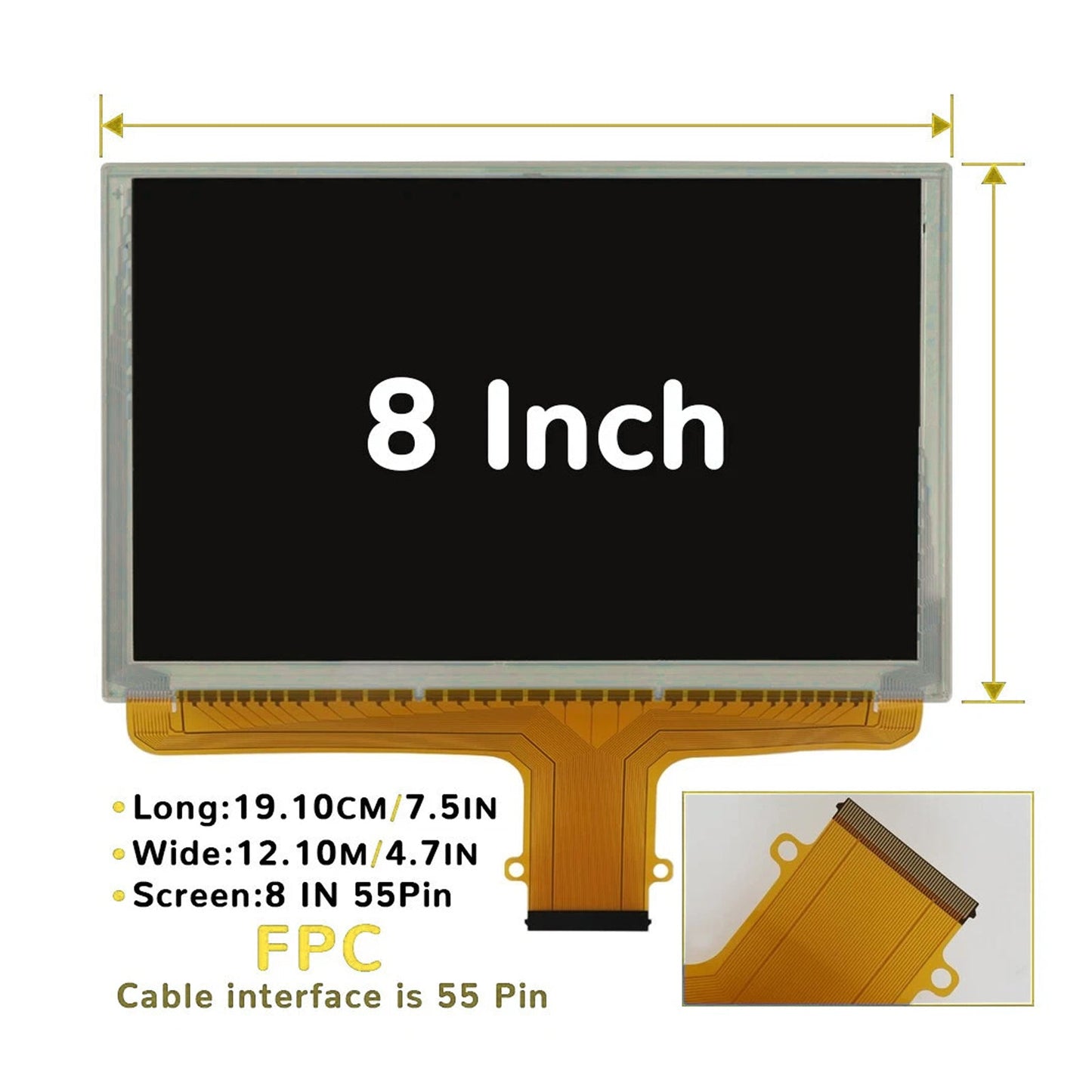 2015-2018 Chevy Colorado 8 Inches Radio Touch-Screen Glass Digitizer DJ080PA-01G 23497880