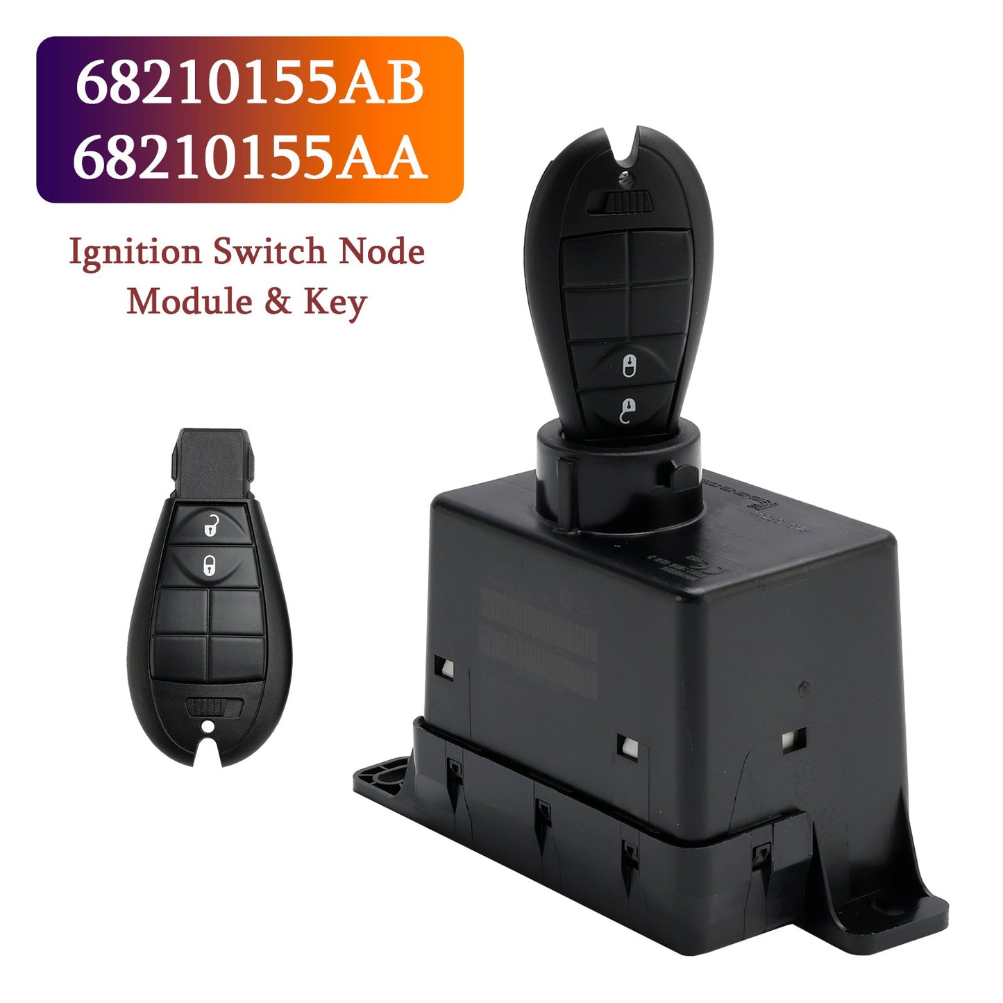 2008-2010 Dodge Journey Ignition Switch Node Module & Key 68210155AB 68210155AA