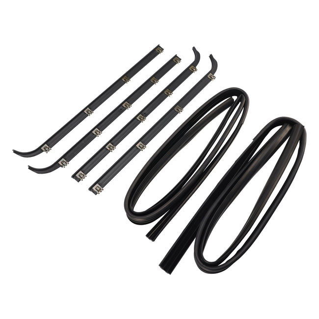 1997 Ford F150 Truck with Old Body Style Front Window Sweep 4PCS Door Window Seal Belt Weatherstrip+2PCS Seal Kit