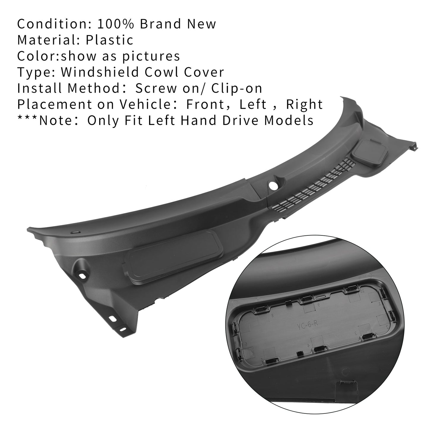 2012-2016 Mini Cooper Paceman R61 Windshield Cowl Panel 51719808095+51719808096