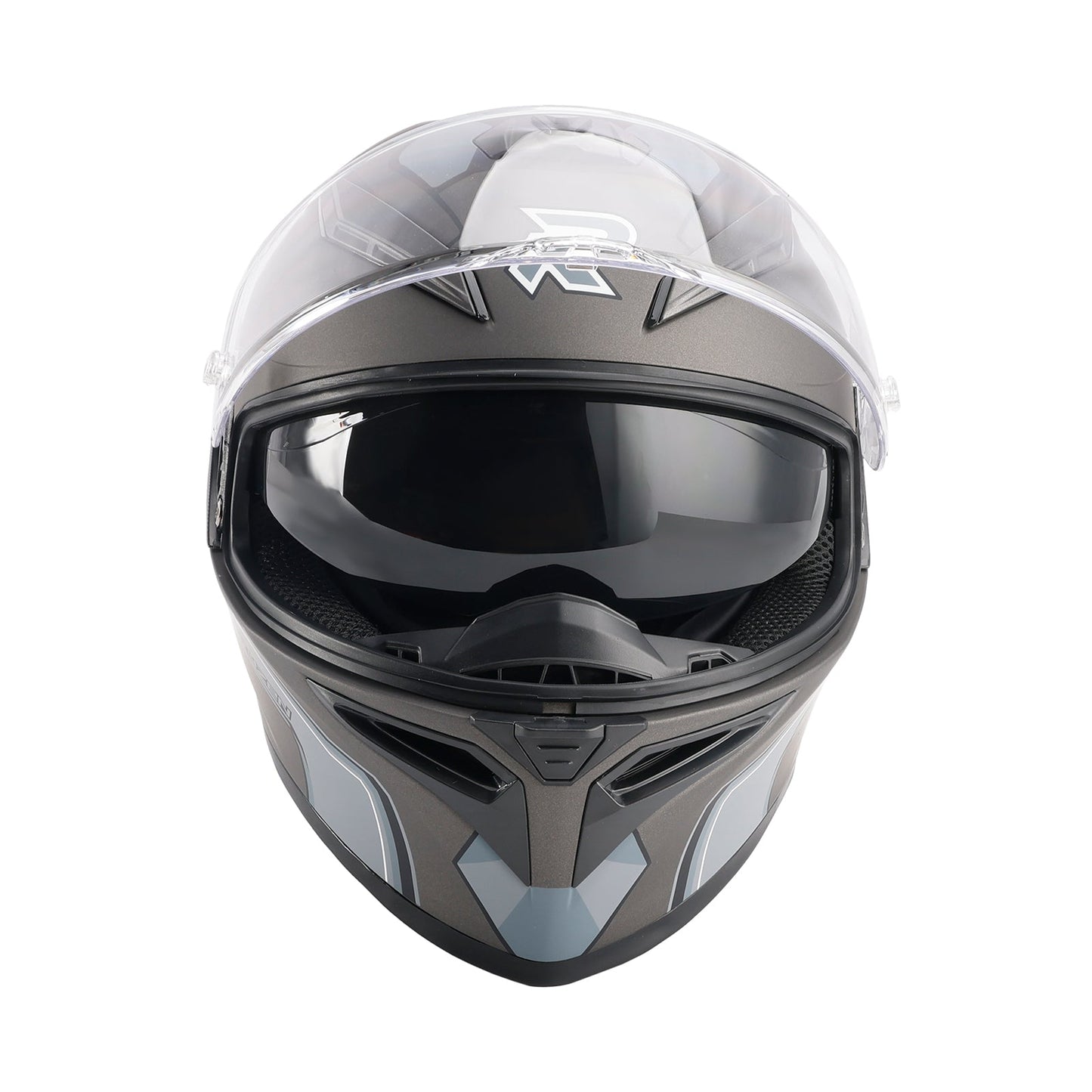DOT Motorcycle Helmet Adult Street Full Face Gray White