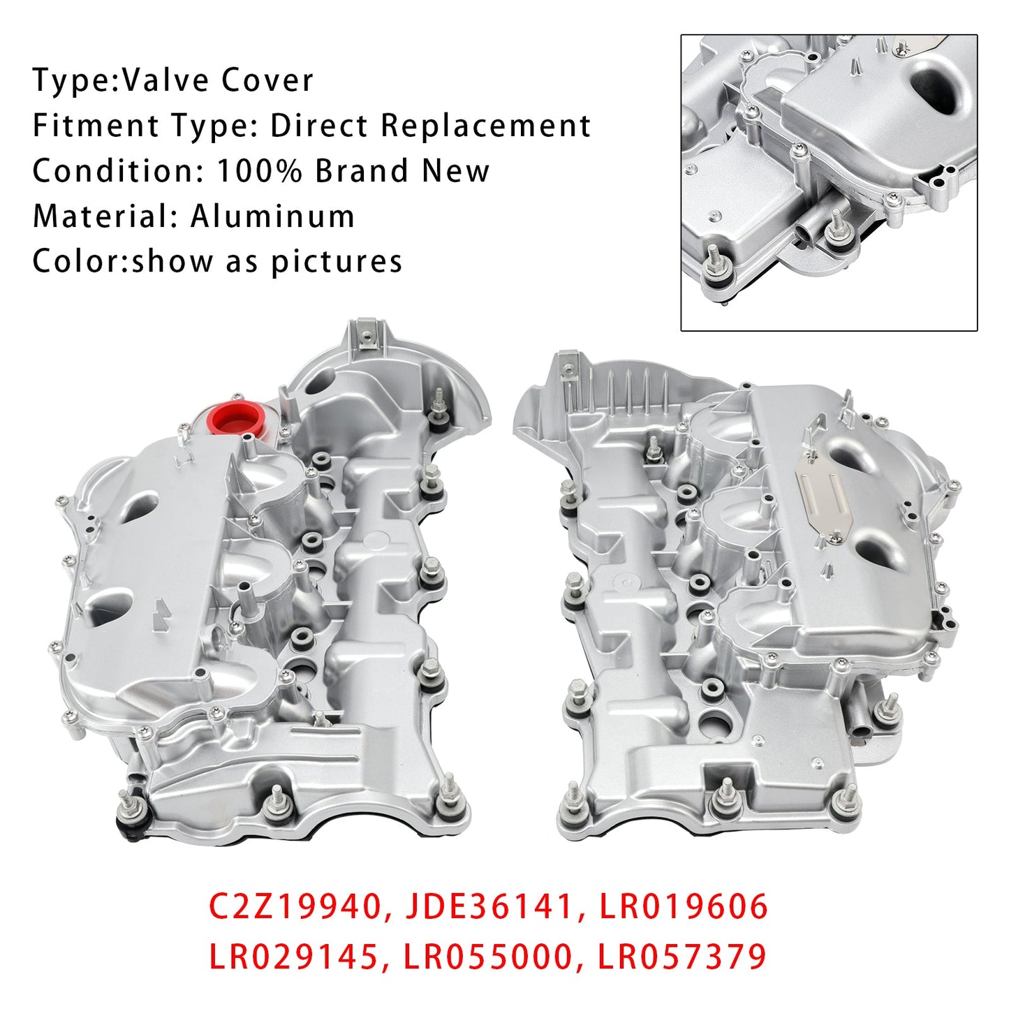 Land Rover Discovery Range Rover 3.0 V6 306DT Pair Aluminum Valve Cover