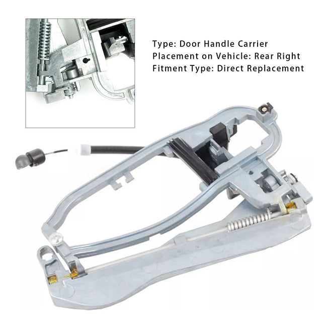 Rear Right Door Handle Carrier Outer 51228243636 For BMW E53 X5