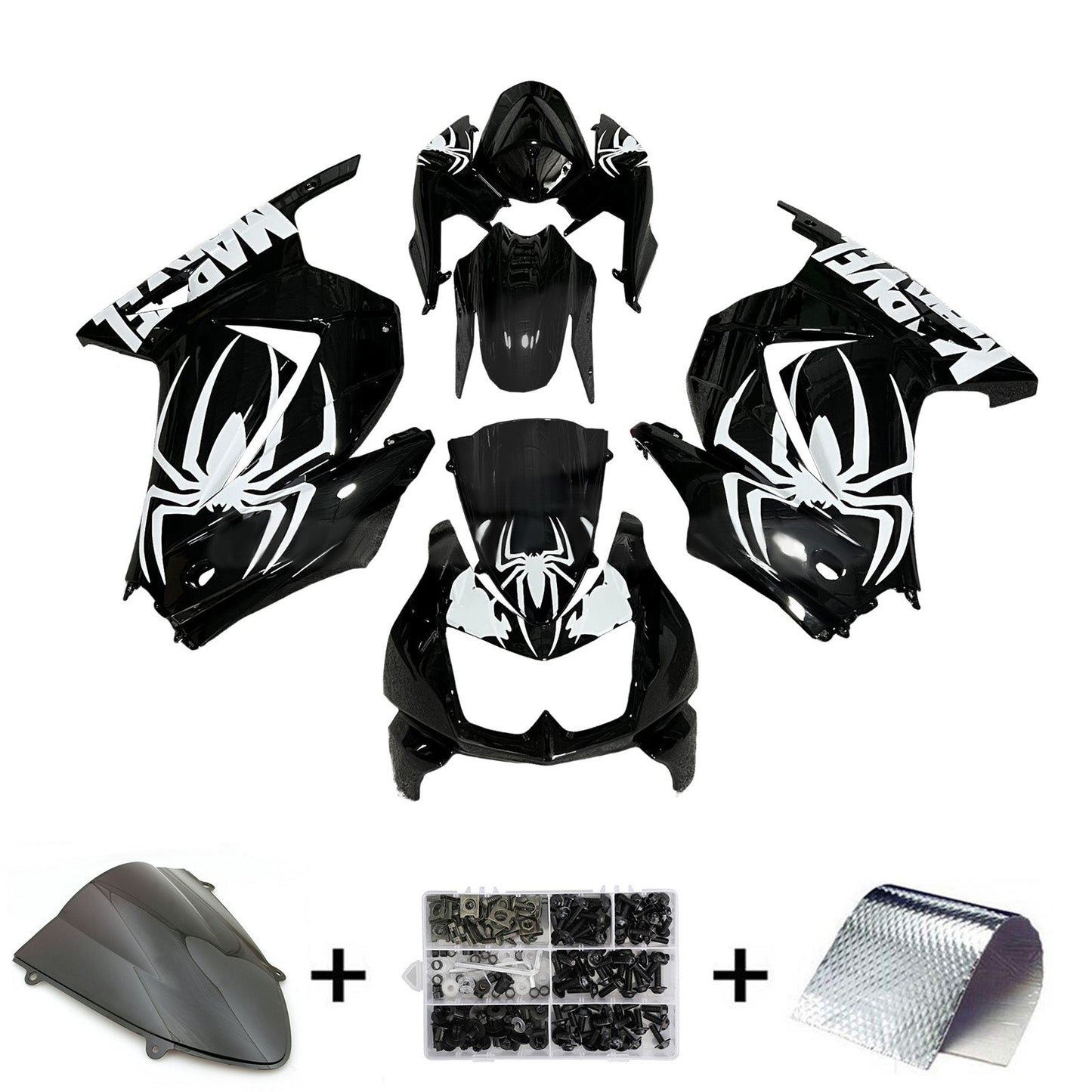 Injection Fairing Kit Bodywork Plastic ABS fit For Kawasaki EX250 Ninja250R 2008-2012