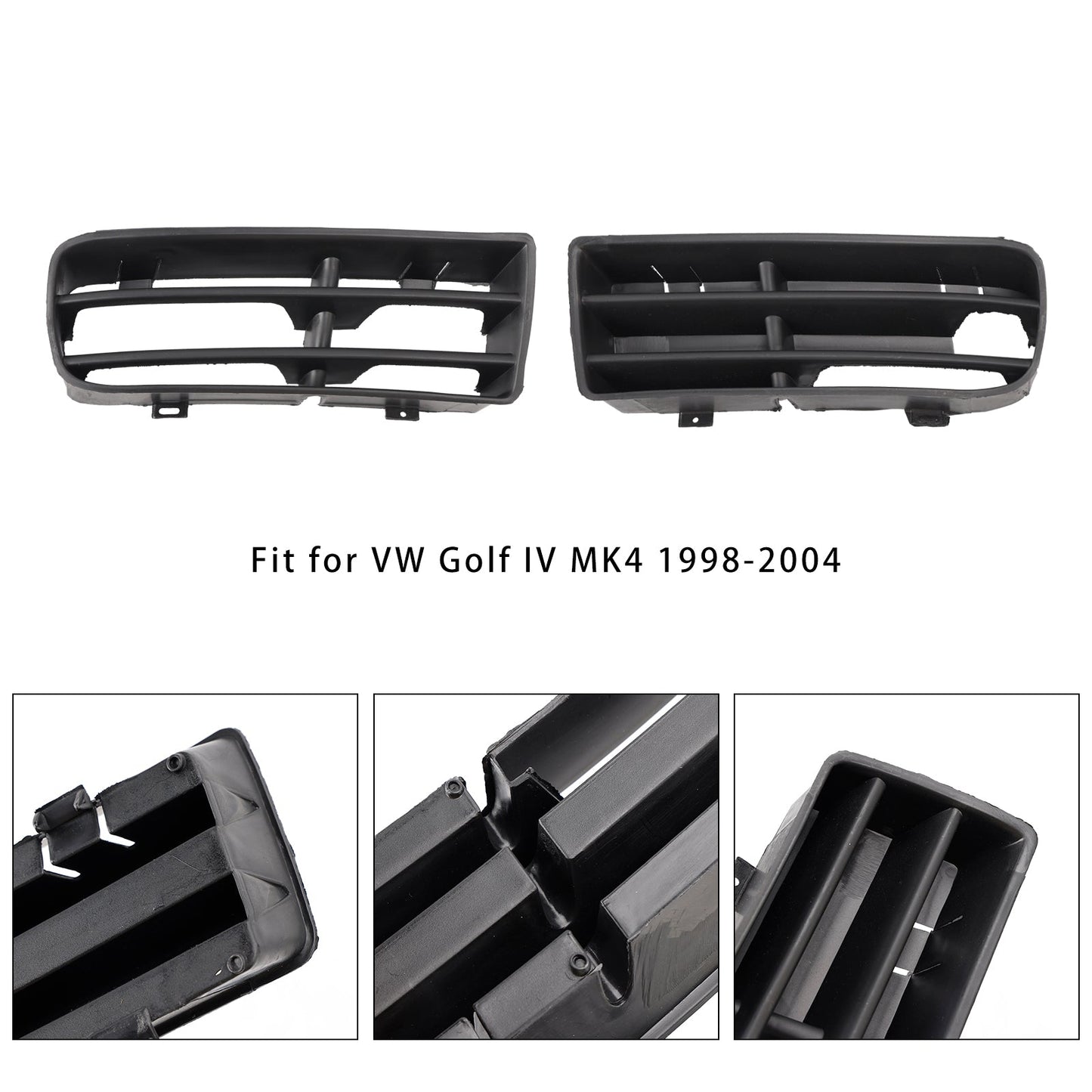 1998-2004 VW Golf IV MK4 1 Pair Front Bumper Fog Light Grill Cover Bezel 1J0853665B 1J0853666E