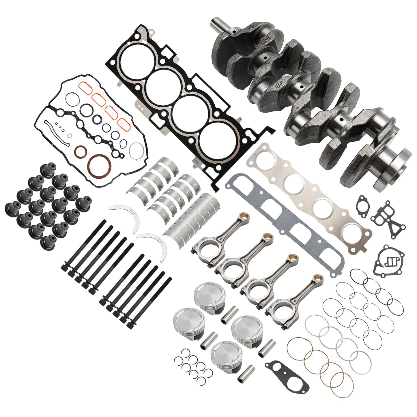2009–2019 Kia Cadenza G4KE 2.4L Engine Overhaul Rebuild Kit & Crankshaft & Con Rods 23510-25220