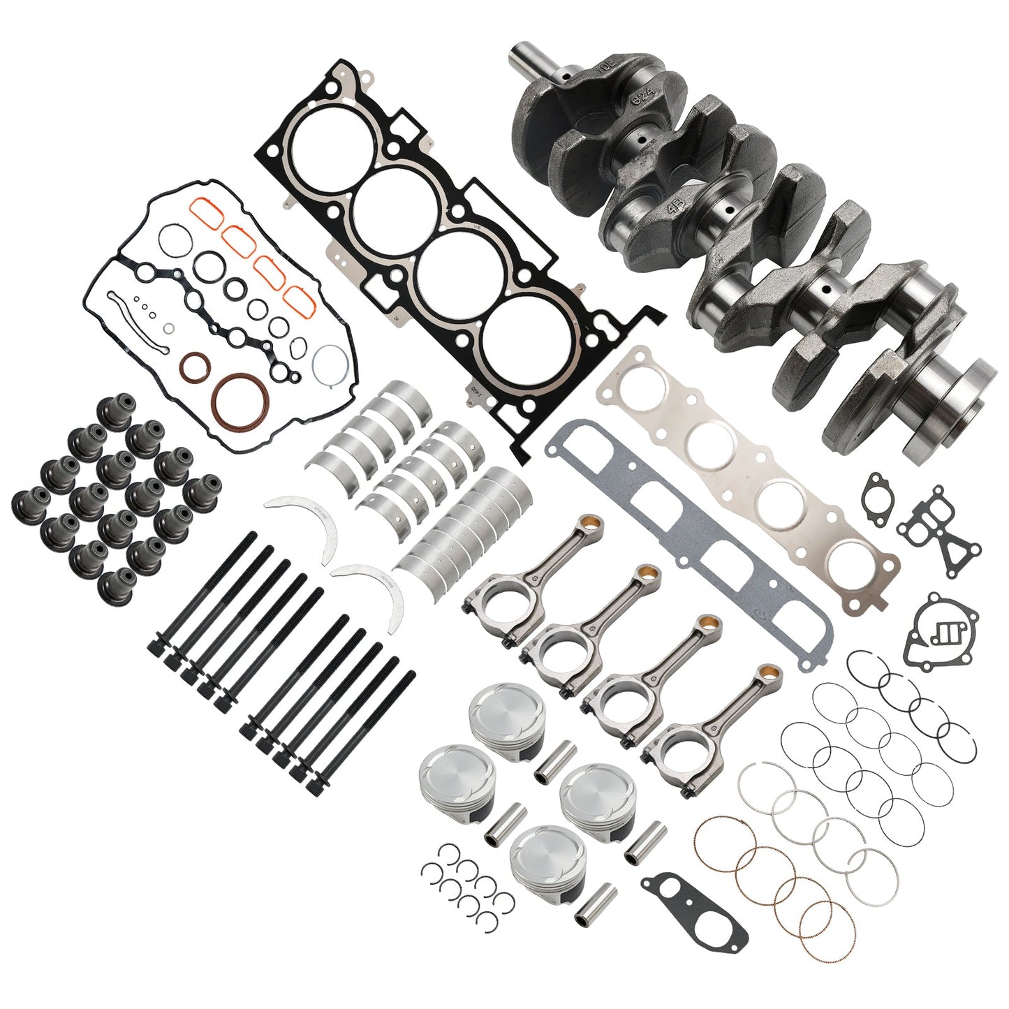 G4KE 2.4L Engine Overhaul Rebuild Kit & Crankshaft & Con Rods for Hyundai KIA