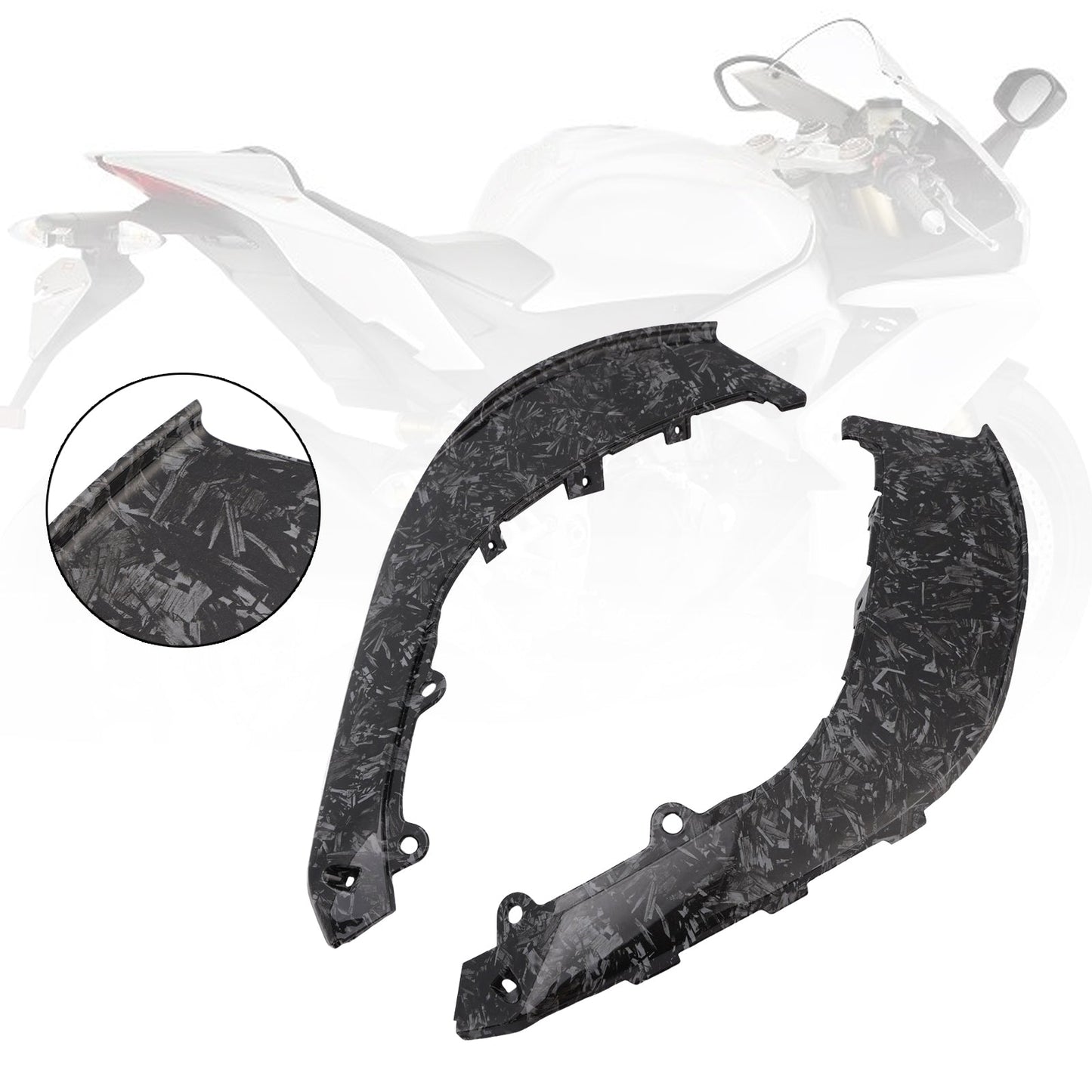 2021-2024 Aprilia RSV4 Upper Fairing Infills Side Panels Cowling Frame