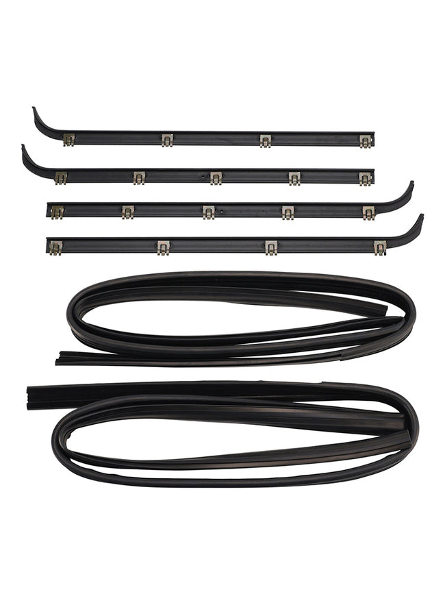 1987-1997 Ford F250 Truck Front Window Sweep 4PCS Door Window Seal Belt Weatherstrip+2PCS Seal Kit