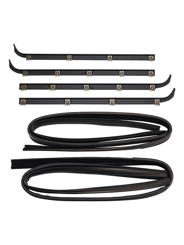 1987-1996 Ford Bronco Window Sweep 4PCS Door Window Seal Belt Weatherstrip+2PCS Seal Kit