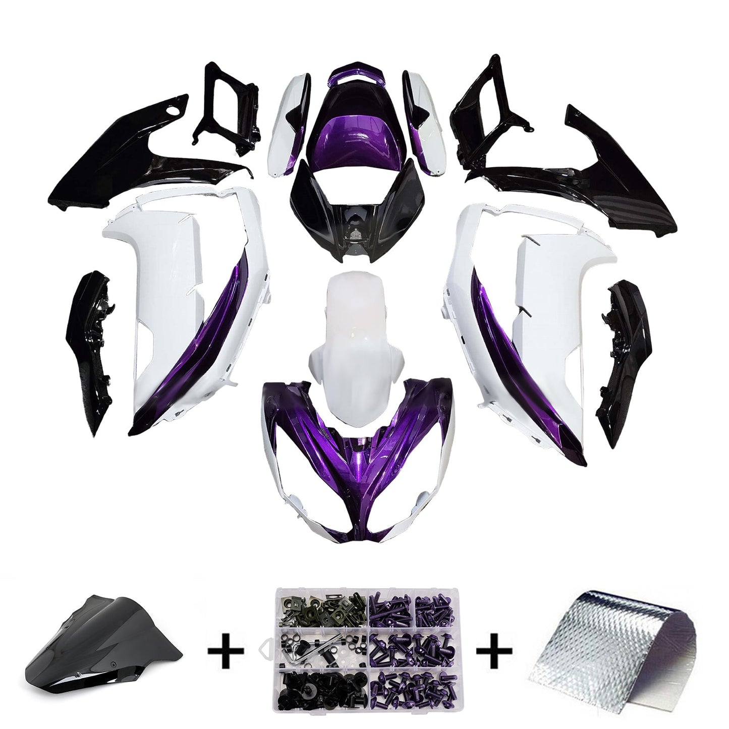 Injection Fairing Kit Bodywork Plastic ABS fit For Kawasaki ER-6F Ninja650 2012-2016