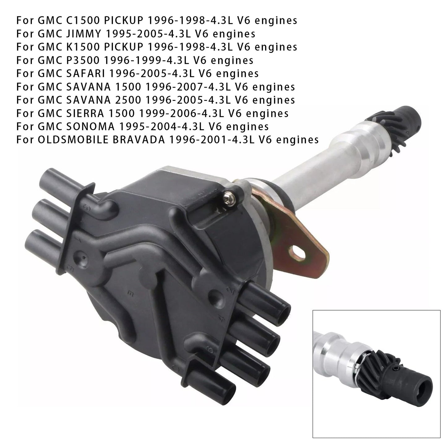 1996-1998 GMC K1500 PICKUP 4.3L V6 engines Ignition Distributor 12598210 12570426