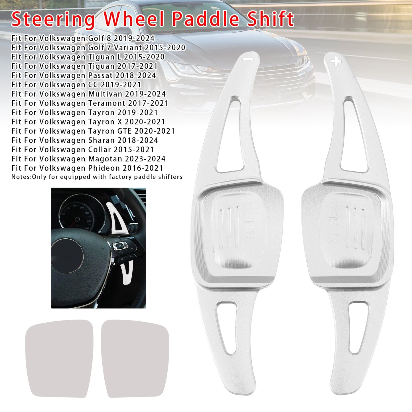Steering Wheel Paddle Shifter Extension For VW Golf 8 Tiguan
