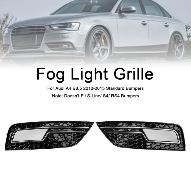 2013-2015 Audi A4 B8.5 Chrome Fog Light Cover Grille Standard Bumper