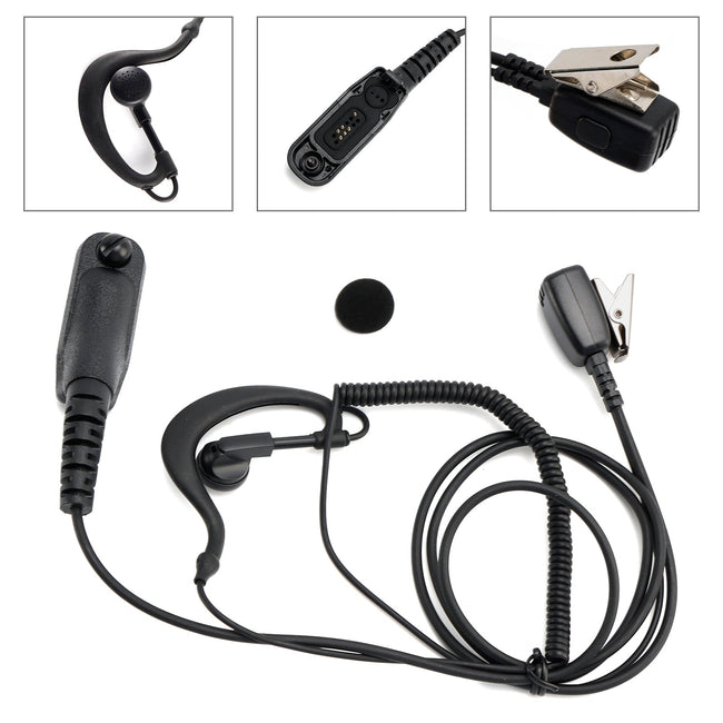 8268-614 Curved Earhook Headset For XPR6380 XiR P8260 DP3600 APX6000 GP328D