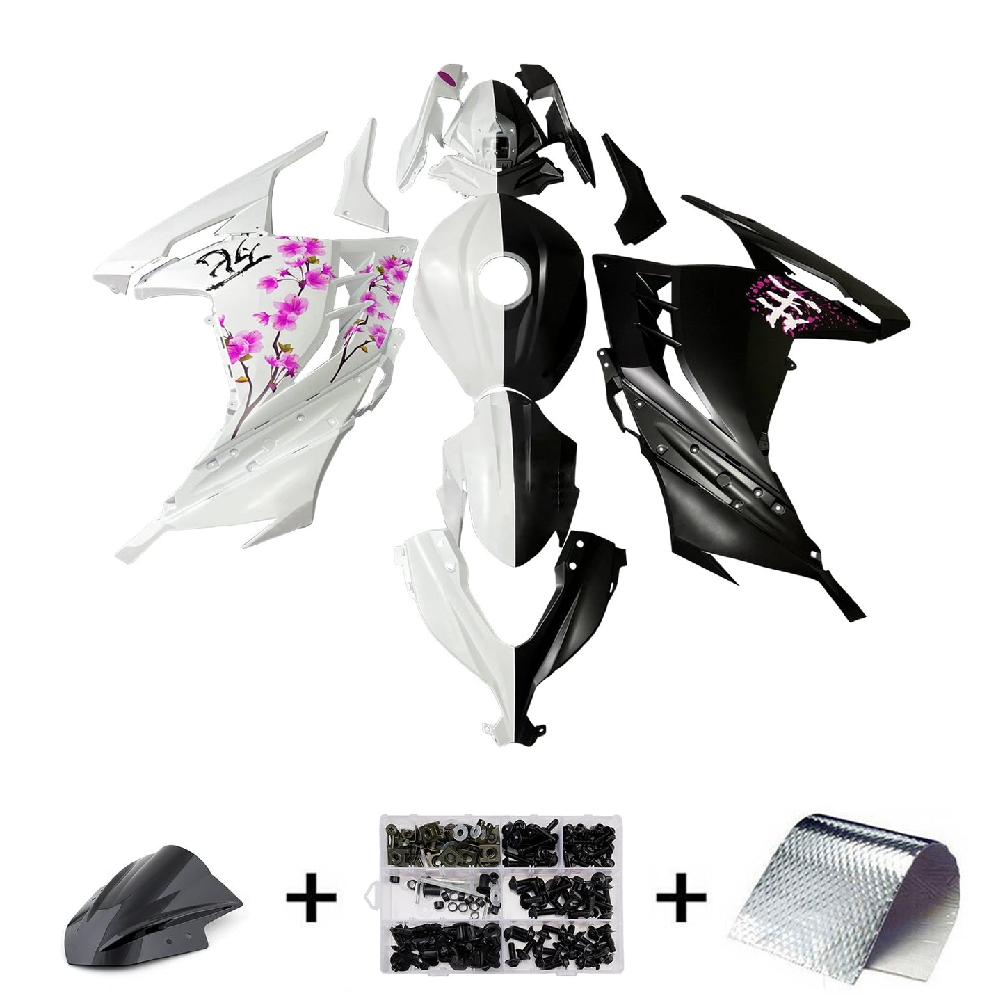 Injection Fairing Kit Bodywork Plastic ABS fit For Kawasaki EX300 Ninja300 2013-2024