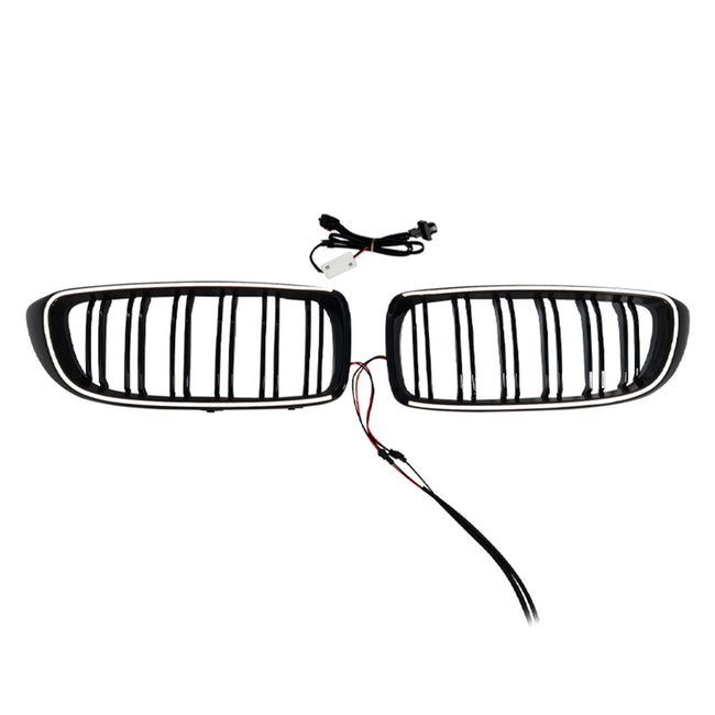 2014-2020 Fit BMW F32 F33 F36 F82 Black Front Kidney Grille Grill Dual Slat
