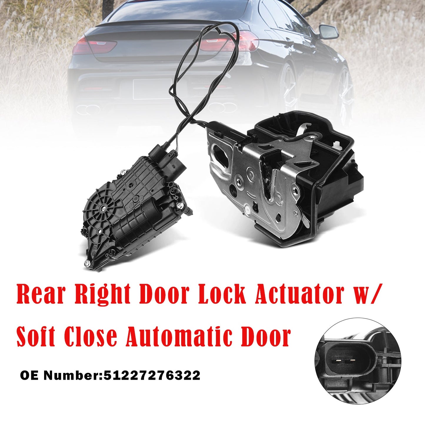 2014-2019 For BMW M6 Gran Coupe F06 V8 4.4L Sedan Rear Right Door Lock Actuator 51227276322