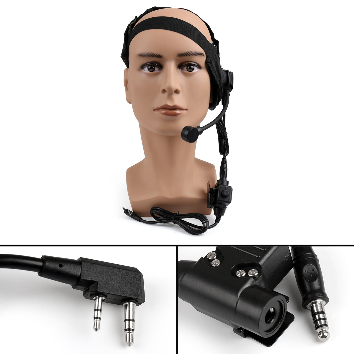 5x HD-02 Z-Tactical Bowman Elite II Headset U94 PTT For Kenwood BaoFeng Radio