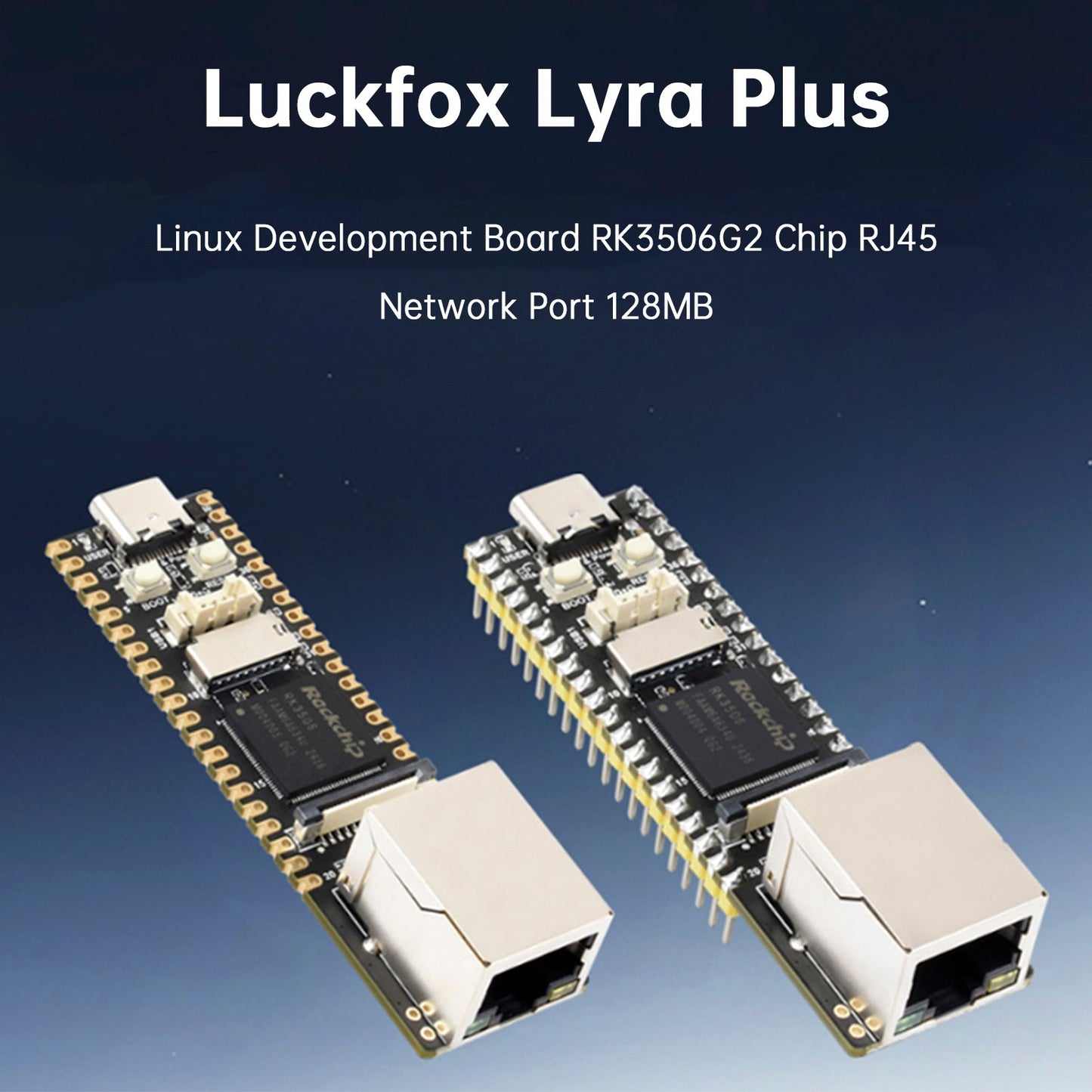 Luckfox Lyra Plus Linux Development Board RK3506G2 Chip RJ45 Network Port 128MB
