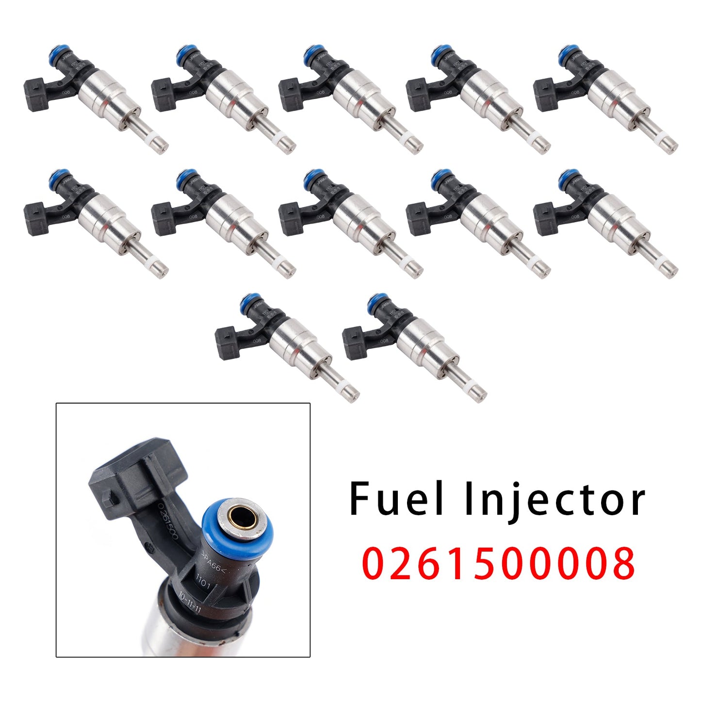 12Pcs Fuel Injector For BMW 760I 760IL 2002-2008 Rolls-Royce Phantom 0261500008