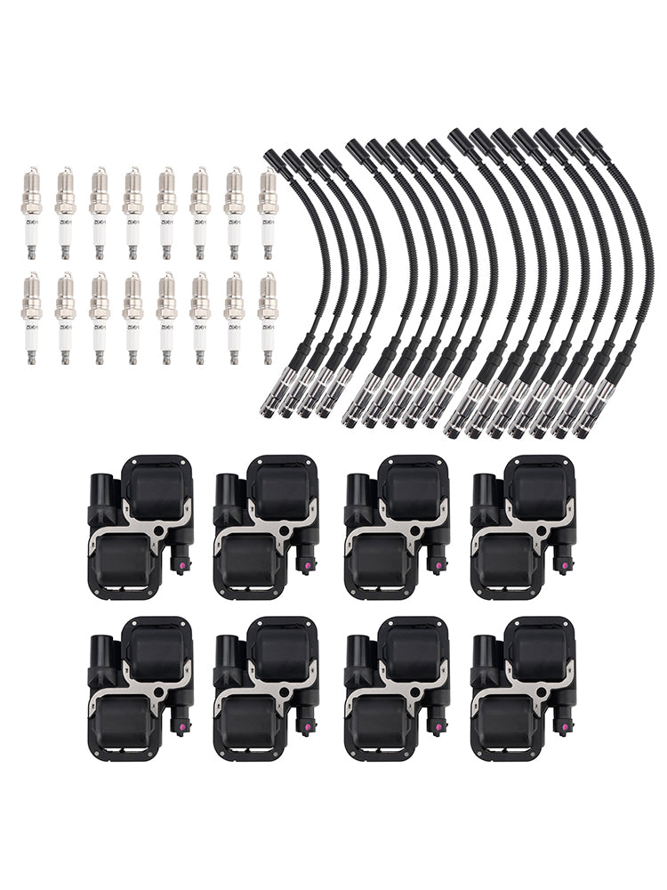 2006-2007 Mercedes Benz R500 8x Ignition Coil+16x Spark plug +16x Wire Set UF359 0001587303