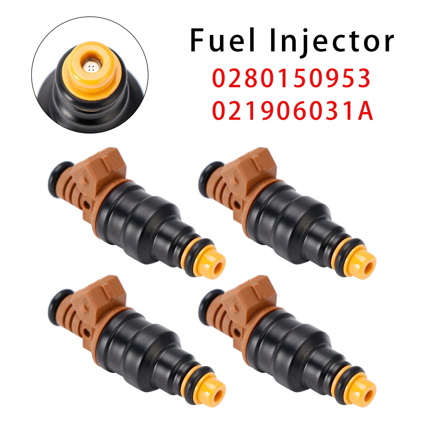 4Pcs Fuel Injector For VW Golf III Vento Sharan Ford Galaxy 2.8L VR6 0280150953