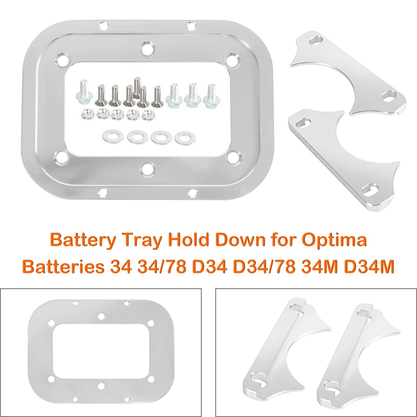 Battery Tray Hold Down for Optima Batteries 34 34/78 D34 D34/78 34M D34M