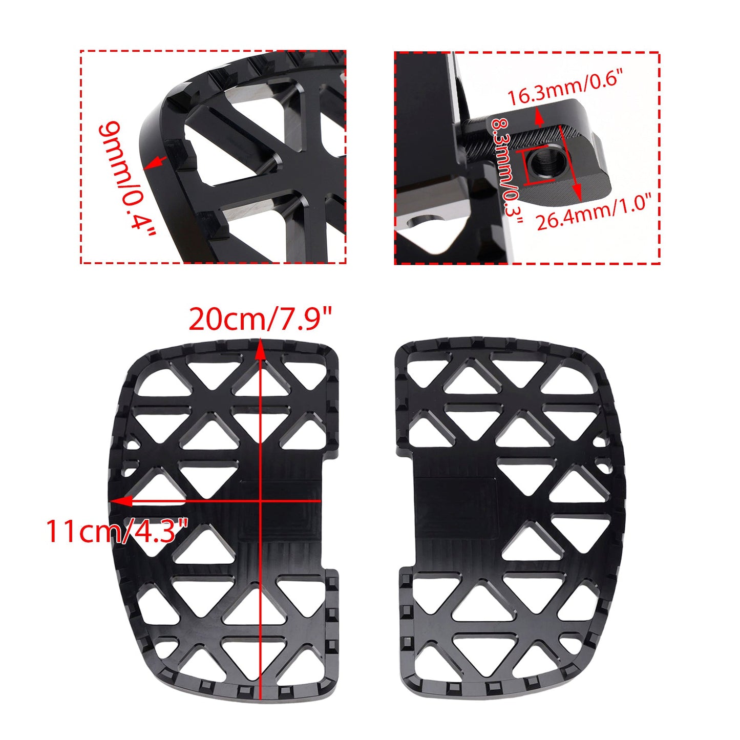 Front Footrests Foot Pegs fit for Indian Scout 2015-2024 Scout Bobber 2018-2024